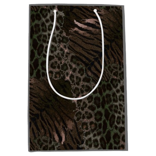 Leopardenledermode Mittlere Geschenktüte (Vorderseite)