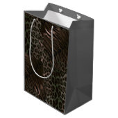 Leopardenledermode Mittlere Geschenktüte (Rückseite Schrägansicht)