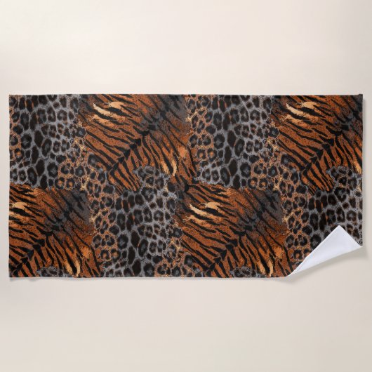 Leopardenledermode Strandtuch (Vorderseite)