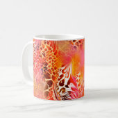 Leopardenleopard, abstrakt, animalisch kaffeetasse (Vorderseite Links)