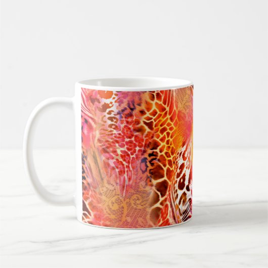 Leopardenleopard, abstrakt, animalisch kaffeetasse (Links)