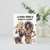 Leopardenleoparden-Party Postkarte (Stehend Vorderseite)