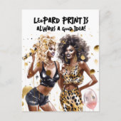 Leopardenleoparden-Party Postkarte (Vorderseite)