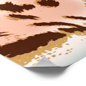 Leopardenmuster-Abbildung, tierischer Ausdruck Poster (Ecke)