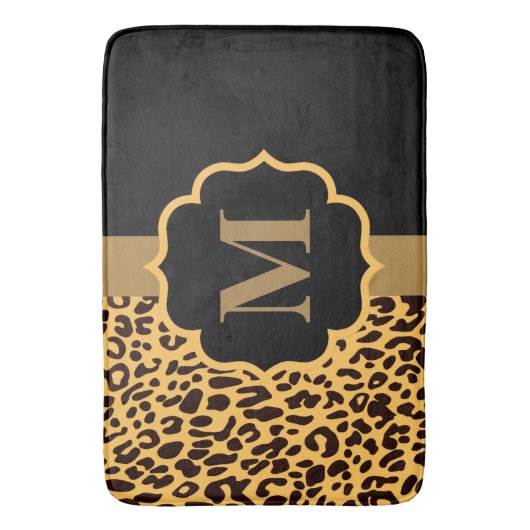 Leopardenmuster Badematte (Vorderseite Vertikal)