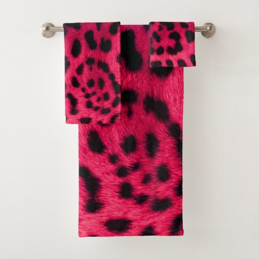 Leopardenmuster Badhandtuch Set (Insitu)