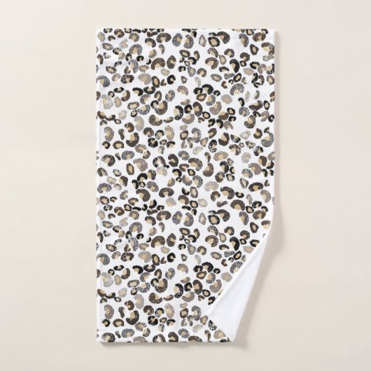 Leopardenmuster Badhandtuch Set (Handtuch)