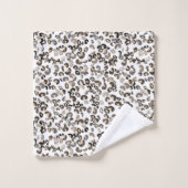 Leopardenmuster Badhandtuch Set (Waschlappen)