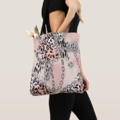 Leopardenmuster, Blume, Kette, Rose Tasche (Von Nahem)