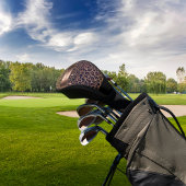 Leopardenmuster, braun, schwarz-bronzefarbene Mono Golf Headcover