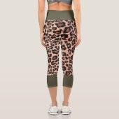 Leopardenmuster Capri Leggings (Rückseite)