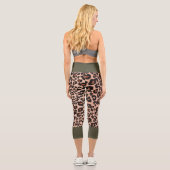Leopardenmuster Capri Leggings (Rückseite)