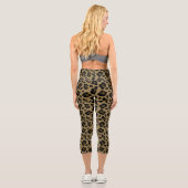 Leopardenmuster Capri Leggings (Rückseite)