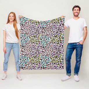 Leopardenmuster Fleecedecke