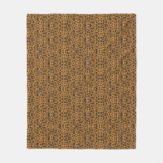 Leopardenmuster Fleecedecke (Vorderseite)