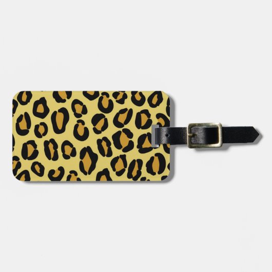 Leopardenmuster Gepäckanhänger (Vorderseite horizontal)