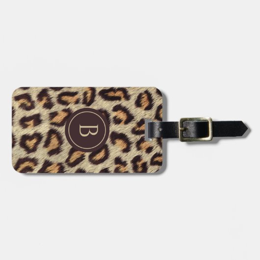 Leopardenmuster Gepäckanhänger (Vorderseite horizontal)