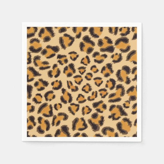 Leopardenmuster, Geparden-Muster, Tiermuster Serviette (Vorderseite)