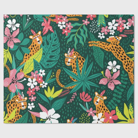 Leopardenmuster Geschenkpapier (Flach)