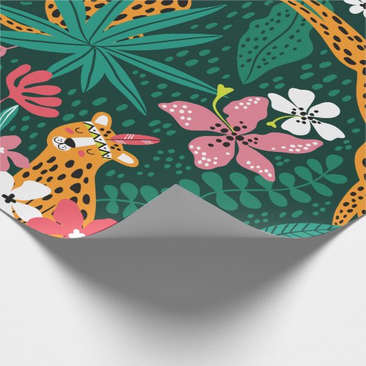 Leopardenmuster Geschenkpapier (Ecke)