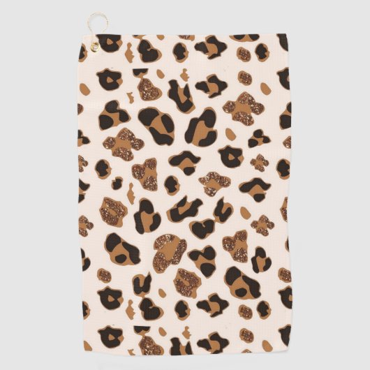 Leopardenmuster Golfhandtuch (Vorderseite)
