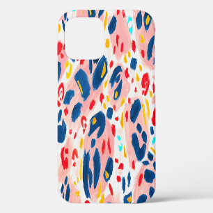 Leopardenmuster: handgemalte Wasserfarbe. iPhone 12 Hülle