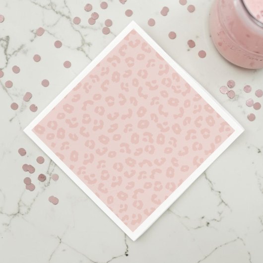 Leopardenmuster in Rosa Serviette