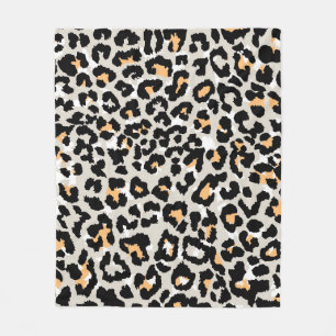 Leopardenmuster in wildnahtloser Farbe Fleecedecke