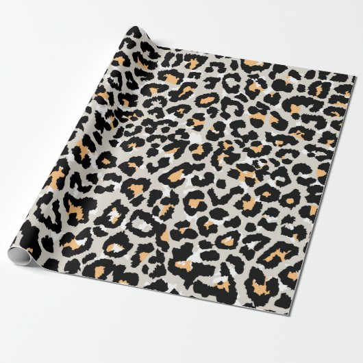 Leopardenmuster in wildnahtloser Farbe Geschenkpapier (Ungerollt)