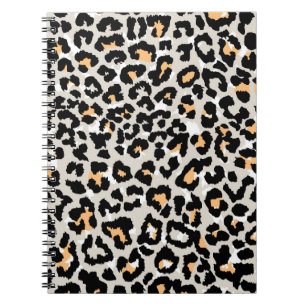 Leopardenmuster in wildnahtloser Farbe Notizblock