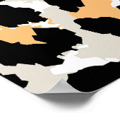 Leopardenmuster in wildnahtloser Farbe Poster (Ecke)