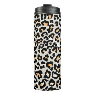 Leopardenmuster in wildnahtloser Farbe Thermosbecher