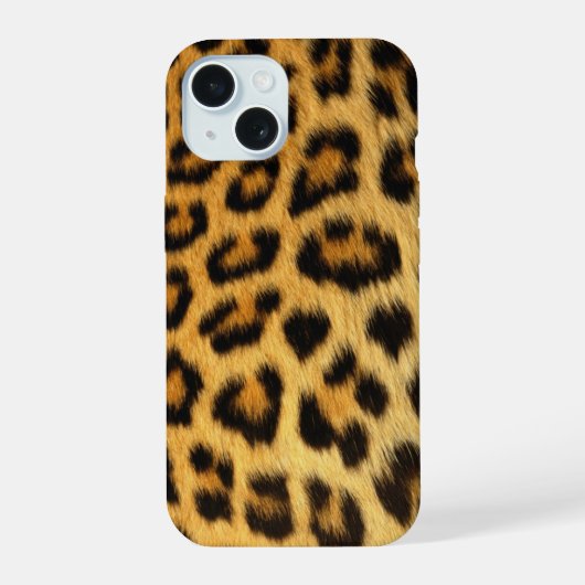 Leopardenmuster iPhone 15 Hülle (Rückseite)