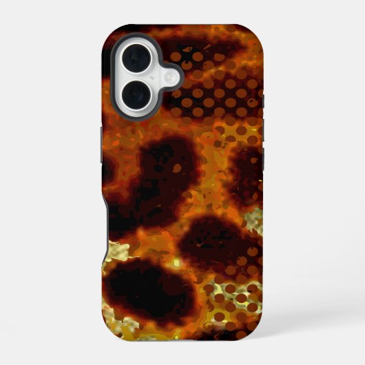 Leopardenmuster iPhone 16 Hülle (Rückseite)