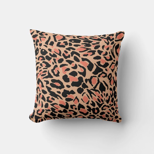 Leopardenmuster Kissen (Vorderseite)