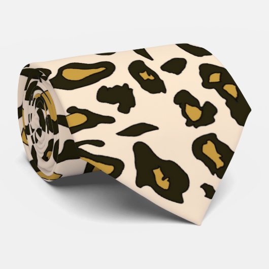 Leopardenmuster Krawatte (Gerollt)