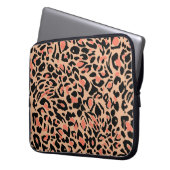 Leopardenmuster Laptopschutzhülle (Vorderseite Links)