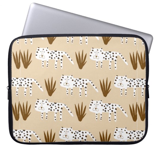 Leopardenmuster Laptopschutzhülle (Vorderseite)