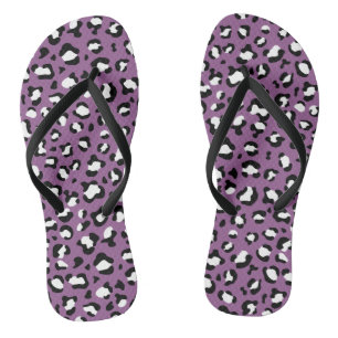Leopardenmuster, Leoparden, Lila Leopard Badesandalen