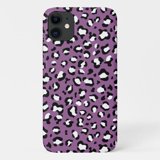 Leopardenmuster, Leoparden, Lila Leopard Case-Mate iPhone Hülle (Rückseite)