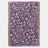 Leopardenmuster, Leoparden, Lila Leopard Decke (Vorderseite Vertikal)