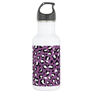 Leopardenmuster, Leoparden, Lila Leopard Edelstahlflasche