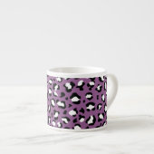 Leopardenmuster, Leoparden, Lila Leopard Espressotasse (Vorderseite Rechts)