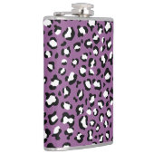 Leopardenmuster, Leoparden, Lila Leopard Flachmann (Rechts)