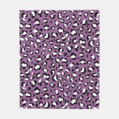 Leopardenmuster, Leoparden, Lila Leopard Fleecedecke (Vorderseite)