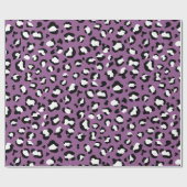 Leopardenmuster, Leoparden, Lila Leopard Geschenkpapier (Flach)