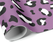 Leopardenmuster, Leoparden, Lila Leopard Geschenkpapier (Rolleneckpunkt)