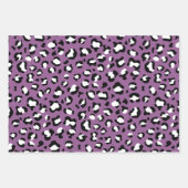 Leopardenmuster, Leoparden, Lila Leopard Geschenkpapier Set (Vorderseite)