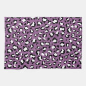 Leopardenmuster, Leoparden, Lila Leopard Geschirrtuch (Horizontal)