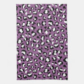 Leopardenmuster, Leoparden, Lila Leopard Geschirrtuch (Vertikal)